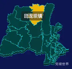 threejs重庆市沙坪坝区地图3d地图鼠标移入显示标签并高亮演示实例